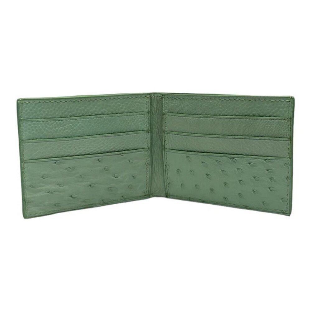 Fresh Mint Authentic Ostrich Leather Wallet – Luxury - Picture 4 of 5